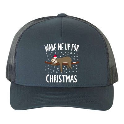 Cute Sloth Wake Me Up For Christmas Christmas Gift Yupoong Adult 5-Panel Trucker Hat