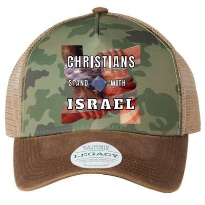 Christians Stand With Israel Amercan Flag Patriotic Legacy Tie Dye Trucker Hat