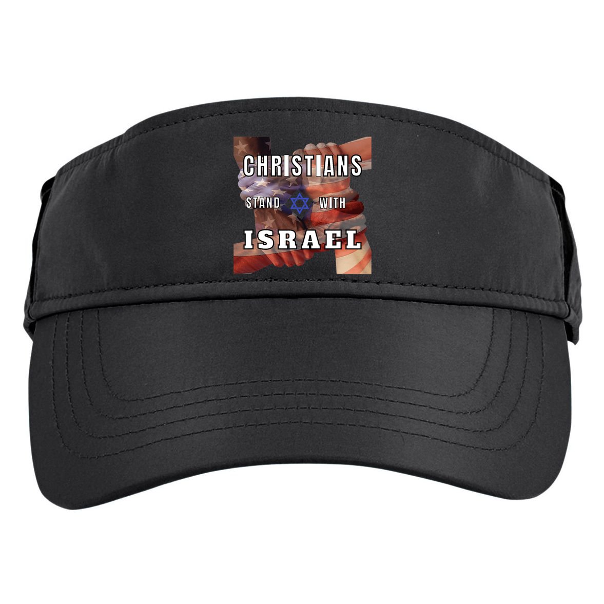 Christians Stand With Israel Amercan Flag Patriotic Adult Drive Performance Visor