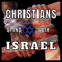 Christians Stand With Israel Amercan Flag Patriotic Cropped Pullover Crew
