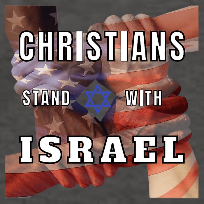 Christians Stand With Israel Amercan Flag Patriotic Vector Backpack