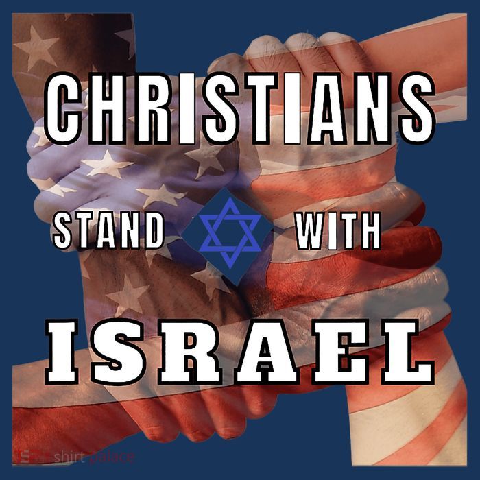 Christians Stand With Israel Amercan Flag Patriotic Sustainable Bucket Hat