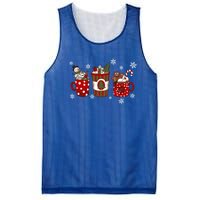 Cozy Snowy Winter Coffee Christmas Funny Gift For Coffee Lovers Cute Gift Mesh Reversible Basketball Jersey Tank