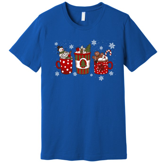 Cozy Snowy Winter Coffee Christmas Funny Gift For Coffee Lovers Cute Gift Premium T-Shirt