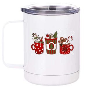 Cozy Snowy Winter Coffee Christmas Funny Gift For Coffee Lovers Cute Gift 12 oz Stainless Steel Tumbler Cup