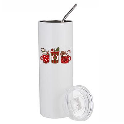 Cozy Snowy Winter Coffee Christmas Funny Gift For Coffee Lovers Cute Gift Stainless Steel Tumbler