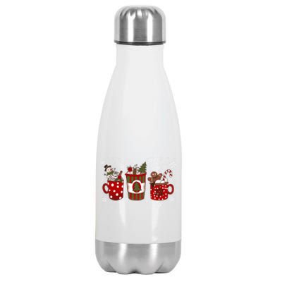 Cozy Snowy Winter Coffee Christmas Funny Gift For Coffee Lovers Cute Gift Stainless Steel Insulated Water Bottle