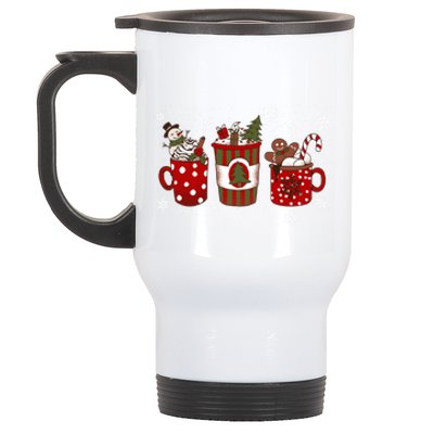 Cozy Snowy Winter Coffee Christmas Funny Gift For Coffee Lovers Cute Gift Stainless Steel Travel Mug