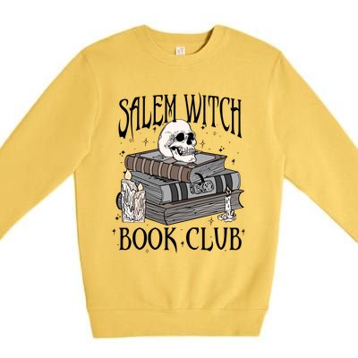 Cool Salem Witch Book Club Book Lovers Spooky Halloween Cool Gift Premium Crewneck Sweatshirt