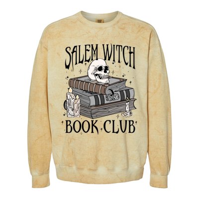 Cool Salem Witch Book Club Book Lovers Spooky Halloween Cool Gift Colorblast Crewneck Sweatshirt