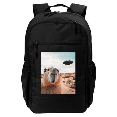 Capybara Selfie With Ufos Funny Graphic Daily Commute Backpack