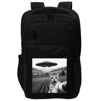 Cat Selfie With Alien Ufo Funny Cat Gifts Impact Tech Backpack