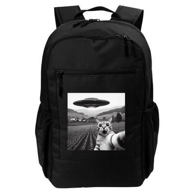 Cat Selfie With Alien Ufo Funny Cat Gifts Backpack