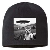 Cat Selfie With Alien Ufo Funny Cat Gifts Sustainable Beanie