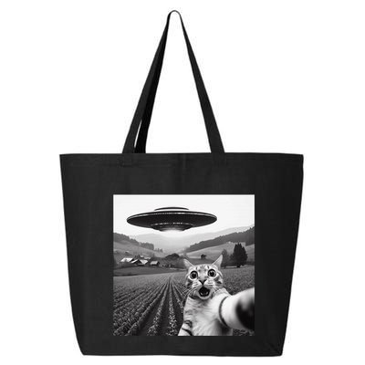 Cat Selfie With Alien Ufo Funny Cat Gifts 25L Jumbo Tote