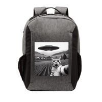 Cat Selfie With Alien Ufo Funny Cat Gifts Vector Backpack