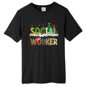 Christmas Social Worker Funny School Xmas Holiday Pajama Gift Tall Fusion ChromaSoft Performance T-Shirt