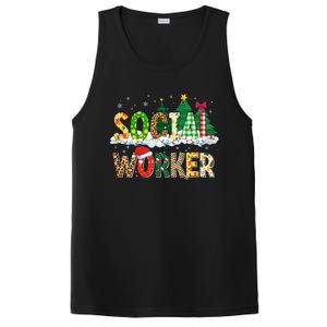 Christmas Social Worker Funny School Xmas Holiday Pajama Gift PosiCharge Competitor Tank