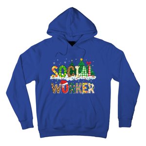 Christmas Social Worker Funny School Xmas Holiday Pajama Gift Hoodie