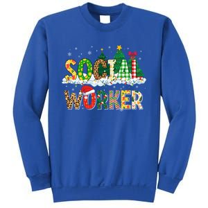 Christmas Social Worker Funny School Xmas Holiday Pajama Gift Sweatshirt