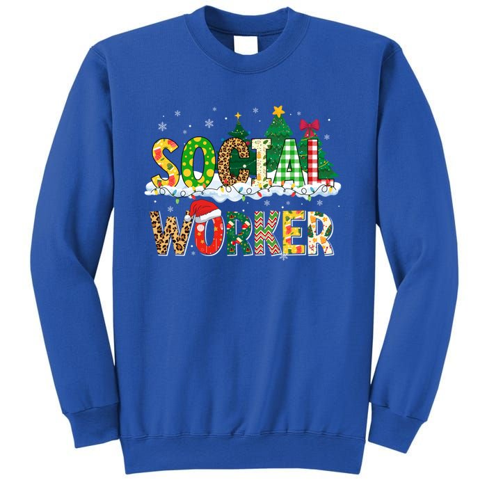 Christmas Social Worker Funny School Xmas Holiday Pajama Gift Sweatshirt