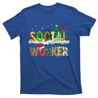 Christmas Social Worker Funny School Xmas Holiday Pajama Gift T-Shirt