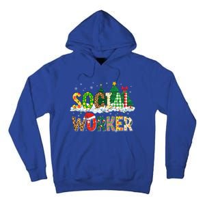 Christmas Social Worker Funny School Xmas Holiday Pajama Gift Tall Hoodie