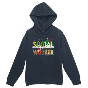 Christmas Social Worker Funny School Xmas Holiday Pajama Gift Urban Pullover Hoodie