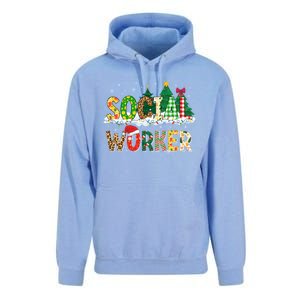 Christmas Social Worker Funny School Xmas Holiday Pajama Gift Unisex Surf Hoodie