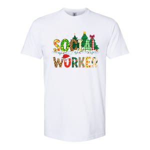 Christmas Social Worker Funny School Xmas Holiday Pajama Gift Softstyle CVC T-Shirt