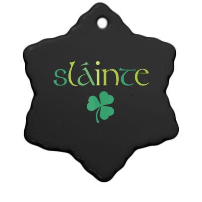 Cute Slainte Women Irish St Patricks Day Lucky Ceramic Star Ornament