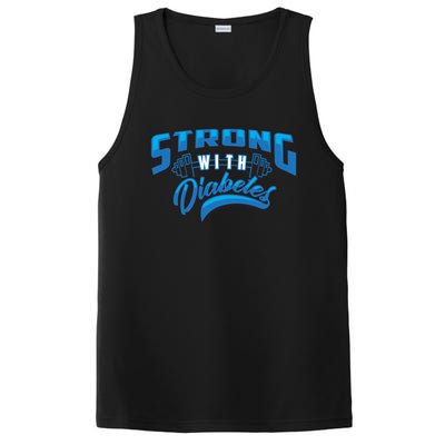 Cute Strong With Diabetes For Diabetes Awareness Month Funny Gift PosiCharge Competitor Tank