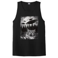 Cat Selfie With Ufo Alien Funny Cat Graphic PosiCharge Competitor Tank