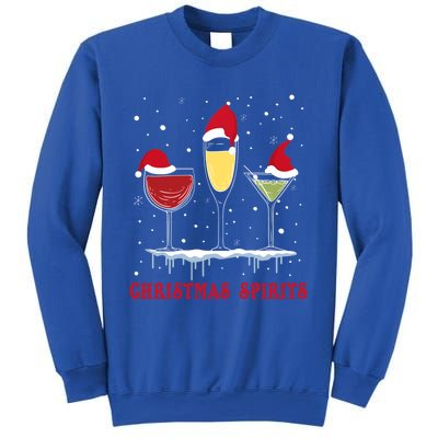 Christmas Spirits Wine Bubbly Martinis Gift Sweatshirt