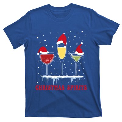 Christmas Spirits Wine Bubbly Martinis Gift T-Shirt