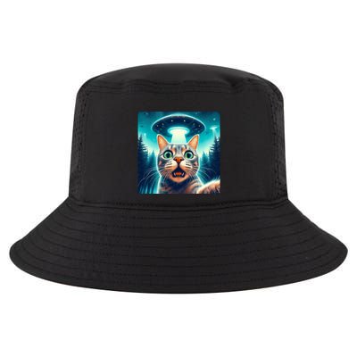Cat Selfie With Ufo Cat Lover Meme Cool Comfort Performance Bucket Hat
