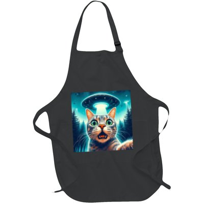 Cat Selfie With Ufo Cat Lover Meme Apron