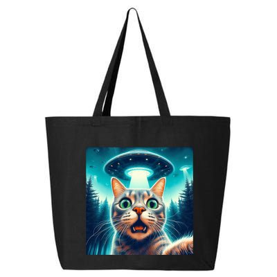 Cat Selfie With Ufo Cat Lover Meme 25L Jumbo Tote