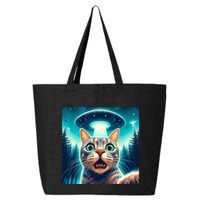 Cat Selfie With Ufo Cat Lover Meme 25L Jumbo Tote