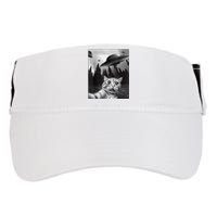 Cat Selfie With Alien UFO Funny Cat Lovers Spaceship Gift Adult Drive Performance Visor