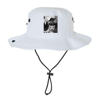 Cat Selfie With Alien UFO Funny Cat Lovers Spaceship Gift Legacy Cool Fit Booney Bucket Hat