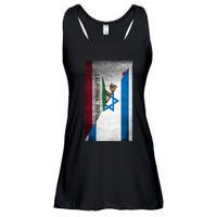 California Stands With Israeli Flag California Flag Ladies Essential Flowy Tank