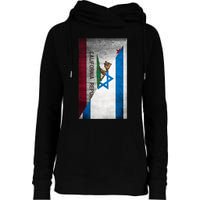 California Stands With Israeli Flag California Flag Womens Funnel Neck Pullover Hood