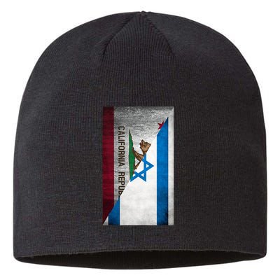 California Stands With Israeli Flag California Flag Sustainable Beanie