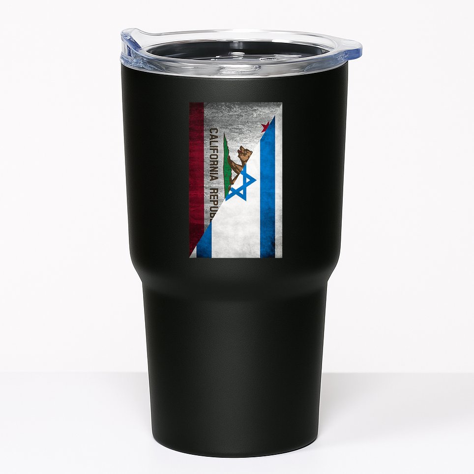 California Stands With Israeli Flag California Flag Tumbler