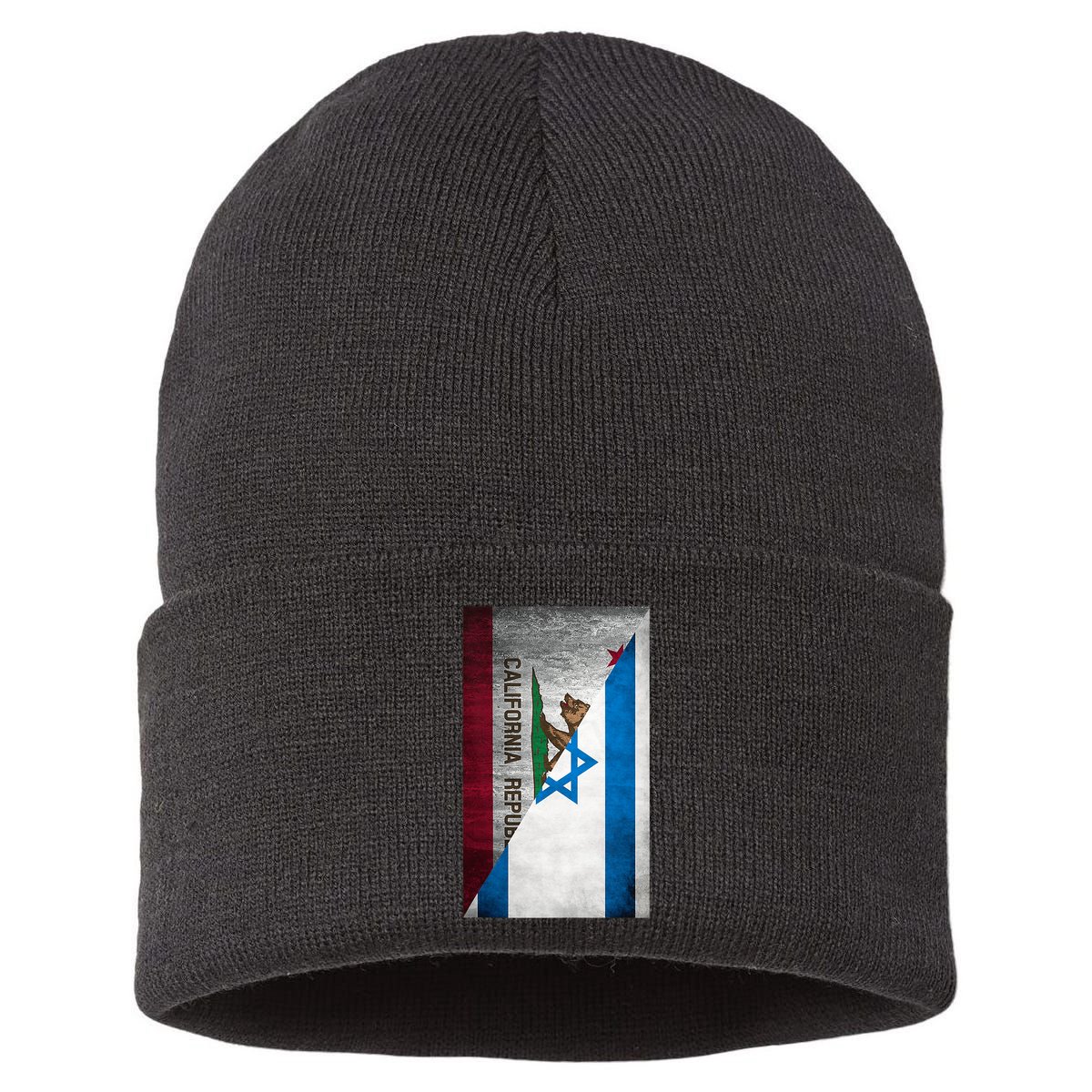 California Stands With Israeli Flag California Flag Sustainable Knit Beanie