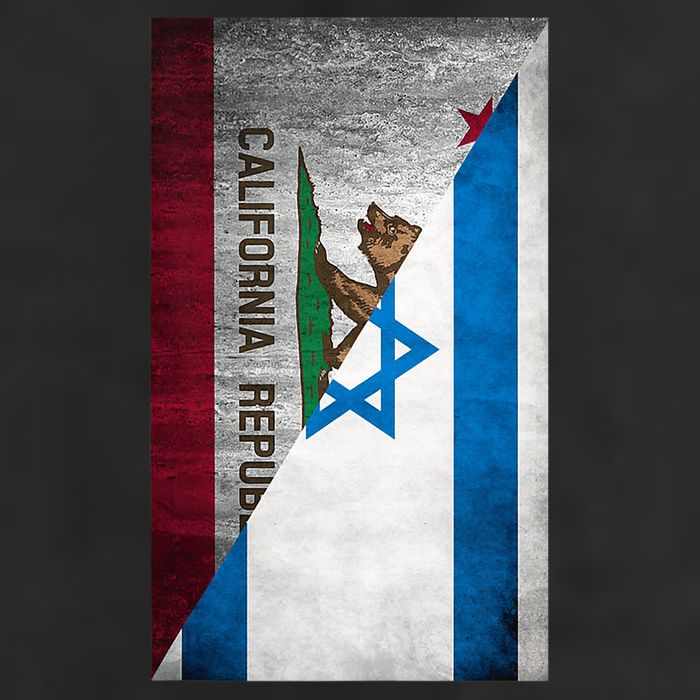 California Stands With Israeli Flag California Flag 25L Jumbo Tote