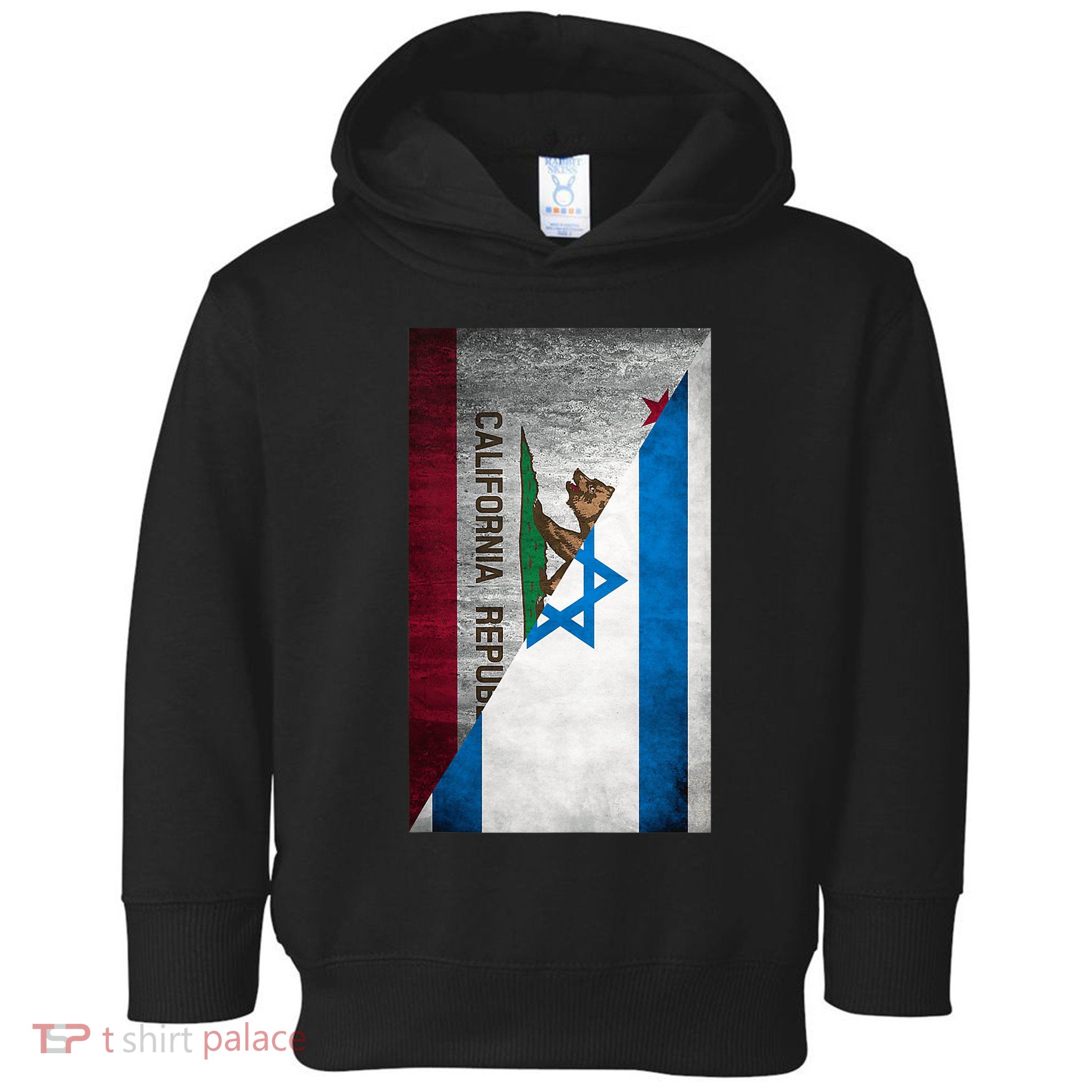 California Stands With Israeli Flag California Flag Toddler Hoodie