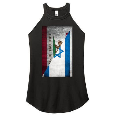 California Stands With Israeli Flag California Flag Women's Perfect Tri Rocker Tank