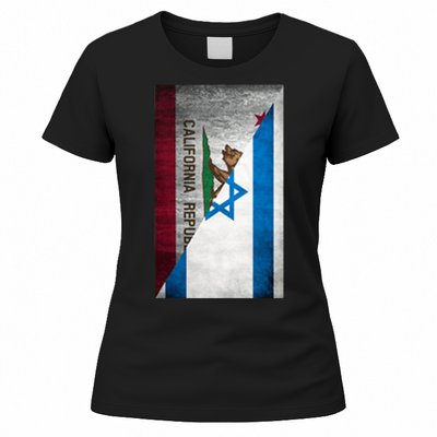 California Stands With Israeli Flag California Flag Women's T-Shirt